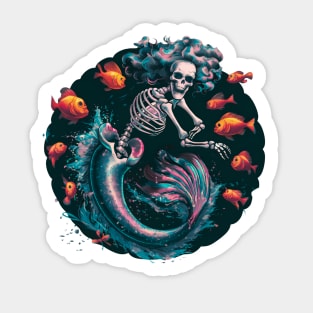 Mermaid Skeleton Sticker